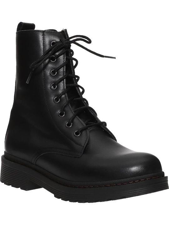 Leather Women's Ankle Boots Black