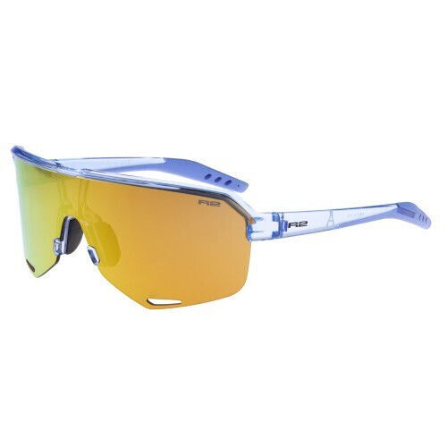R2 Cycling Glasses Fluke with Blue Frame & Transparent Lenses