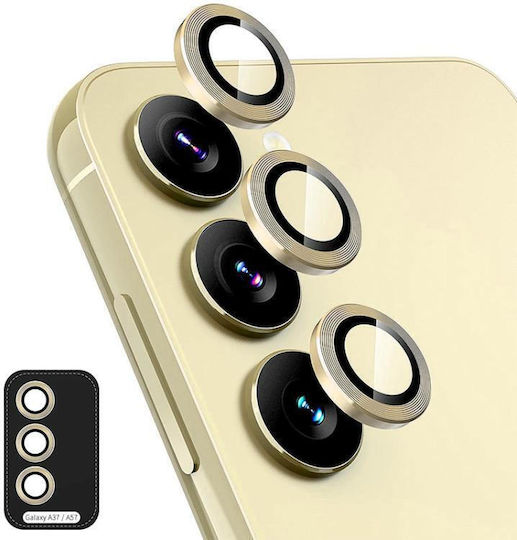 Samsung Galaxy A37 A57 Enkay Hat-prince 9h Rear Camera Lens Aluminium Alloy Tempered Glass Film Gold