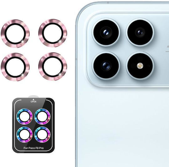 Xiaomi Poco F8 Pro Enkay Hat-prince 9h Rear Camera Lens Aluminium Alloy Tempered Glass Film Pink