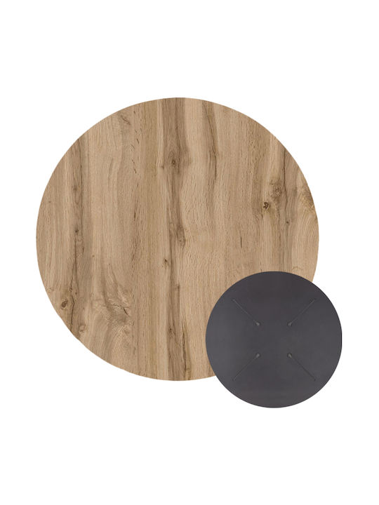 HomeMarkt Round Table Surface made of Particleb...