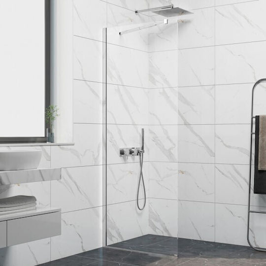 Inter Ceramic Διαχωριστικό Ντουζιέρας με Συρόμενη Πόρτα 60x200cm Chrome