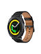 Samsung Galaxy Gear Sport 20mm Sx Connector Metal Button Switch Leather Watch Band Black