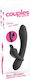 Couples Choice Duo Δονητής Rabbit με Απομακρυσμένο Έλεγχο 20cm Μαύρος