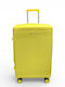 Olia Home Medium Hard Yellow Suitcase With 4 Wheels Height 65cm