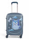 Playful Bags Παιδική Βαλίτσα Ταξιδίου Καμπίνας Σκληρή Γαλάζια με 4 Ρόδες Ύψους 55εκ.