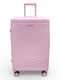 Olia Home Large Pink Suitcase With 4 Wheels Height 75cm