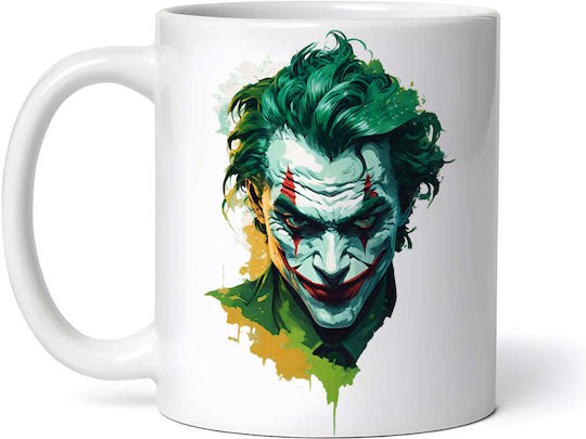Joker Portret Cană Ceramică Albă 330ml