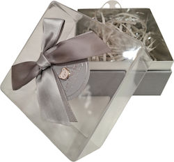 Box Just You Silber Satin Transparentes Deckel