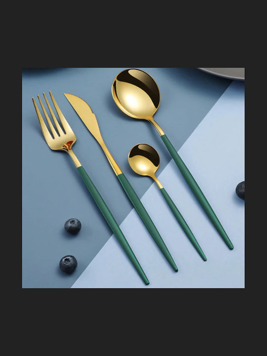 Portuguese Style Set de Tacâmuri Inoxidabil Verzi 24buc