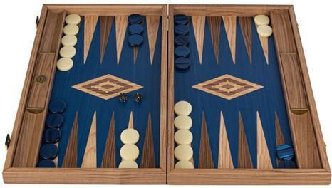 Manopoulos Handmade Backgammon/Chess Wood 30x20cm