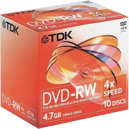 Tdk Dvd Rw Riscrivibili Jewel Case 10 Discs