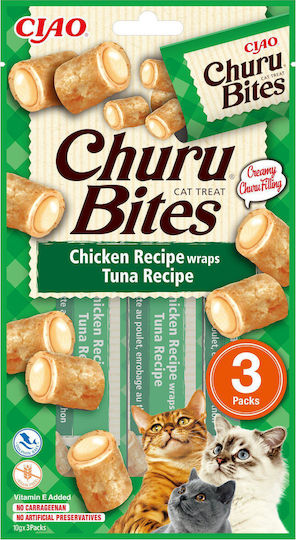 Churu Cat Treats With Chicken Ton For Adult Cats 3pcs 30gr
