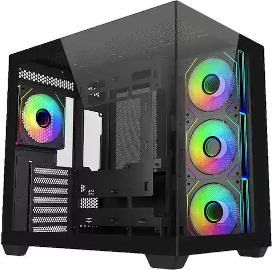 CoolerMaster Elite 681 Gaming Midi Tower Κουτί Υπολογιστή με Πλαϊνό Παράθυρο Μαύρο