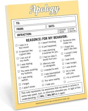 Apology Nifty Note