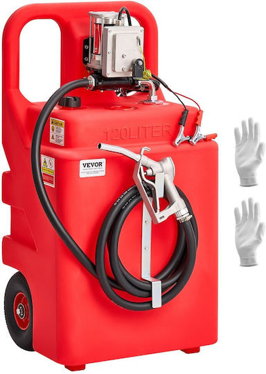 Vevor Kraftstoffkanister 32 Gallonen Tragbarer Kraftstofftank Elektrische Kraftstoffpumpe 12v Dc 15 Gpm Flexibler Verlängerungsrohr 13 Fuß Handbetätigter Auslauf Aluminiumlegierung Benzinmotor Caddy Motorboote Atv Diesel