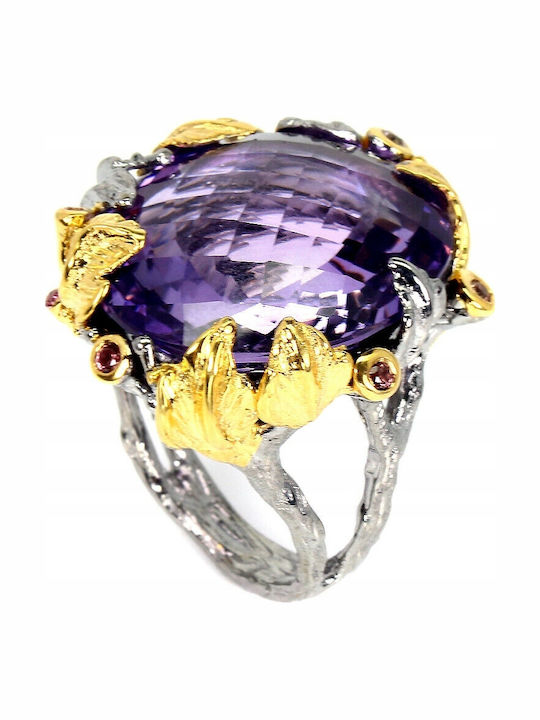 Amethyst Ring 27.83 925 Size 14.5 Certificate