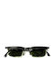 Adlens Unisex Sunglasses with Black Frame and Green Lens