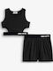 Kinder-Set mit Shorts Sommer 2Stück Schwarz