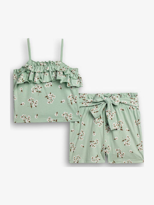 Kids' Set with Shorts Summer 2pcs Green
