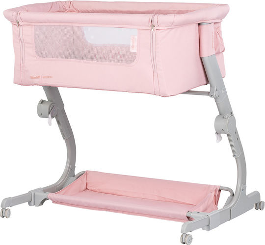 Chipolino Cradle-Park with Mattress and Wheels Pink