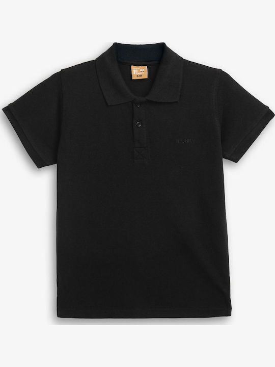 Polo pentru copii Cu mânecă scurtă Negru