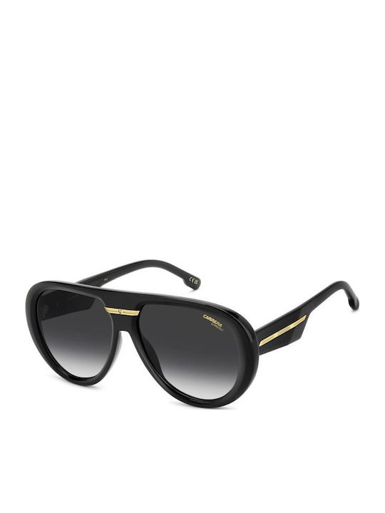 Carrera Victory C Unisex Sunglasses with Black Horn-Rimmed Frame and Grey Gradient Lens 22/S 807/9O