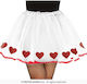 Carnival Tutu Skirt White Hearts