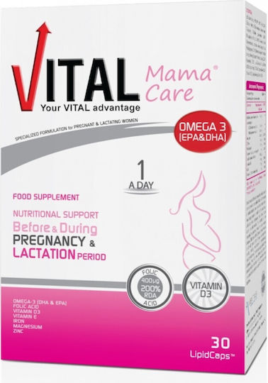 Vital Mama Care Supliment pentru Sarcină & Alăptare 30 capsule
