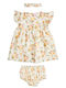 Kinderkleid Blumen Beige
