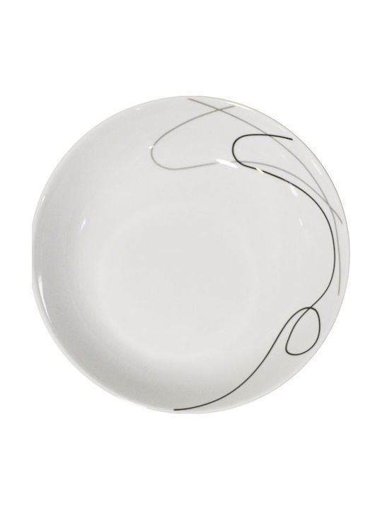 Karvounis Plate Soup made of Porcelain White 23.5cm