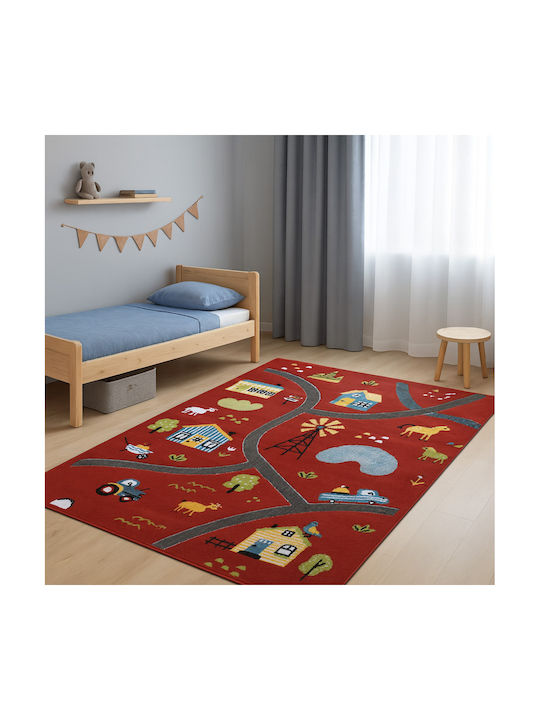Saray Home 3d Farm Adventure Παιδικό Χαλί Κόκκινο 160x210cm Saray Home 3d Farm Adventure Παιδικό Χαλί Κόκκινο 160x210cm