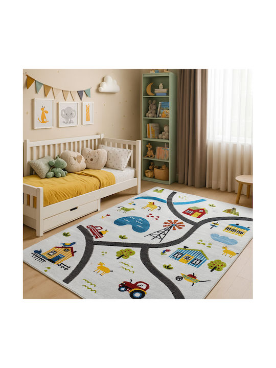 Saray Home Kids Synthetic Rug 3d Farm Adventure 200x250cm