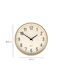 Nedis Silent Wall Clock Wooden Beige Ø30cm