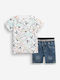 Kinder-Set mit Shorts Sommer 2Stück Weiß