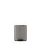 Brabantia Bo Pedal Plastic Waste Bin with Pedal Grey 7lt