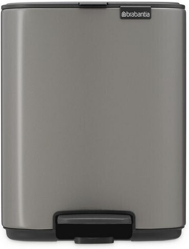 Brabantia Bo Pedal Plastic Waste Bin with Pedal Grey 7lt