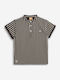 Kids Striped Shirt Short Sleeve Linen Gray