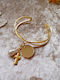 By Anastasia's Art Creations Taufe Anhänger Armbänder Metall Gold 1 Stück