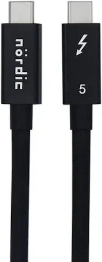 Nordic USB 4 Video Cable USB-C Male - USB-C 240W Black 1.5m 904004