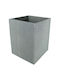 Office Waste Bin Leatherette Gray Blue 22x22x28 Cm