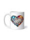 Marry Christmas Heart Ivona Ornament de masă de Crăciun Cană Alb