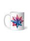 New Year's Eve Invitation Rainbow Flower Ornament de masă de Crăciun Cană Alb