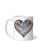 Marry Christmas Heart Naomi Ornament de masă de Crăciun Cană Alb