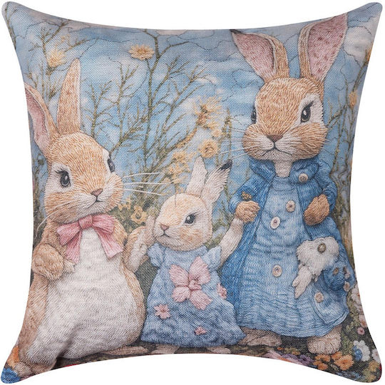 Silk Fashion Διακοσμητική Μαξιλαροθήκη Easter2026-1 45x45εκ.