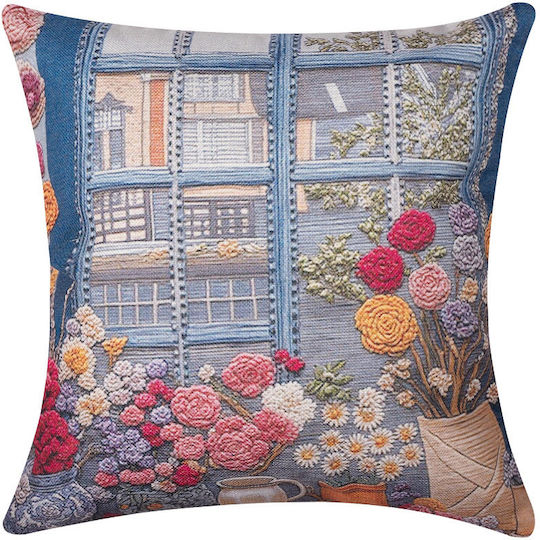 Silk Fashion Διακοσμητική Μαξιλαροθήκη Πολύχρωμη 45x45εκ.