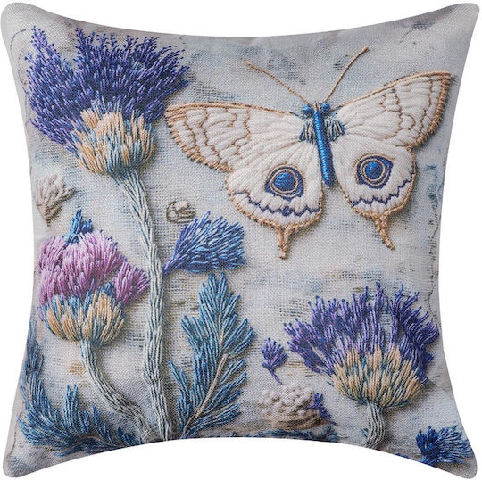 Silk Fashion Multicolour Decorative Pillow Case 45x45 cm