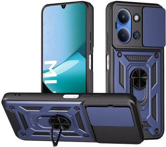 Θήκη Κινητού Techsuit Camshield Αντικραδασμική Armor Shockproof Ενσωματωμένη Βάση-δαχτυλίδι Κάλυμμα Καμερών Xiaomi Poco C85 4g Σκουρο Μπλε