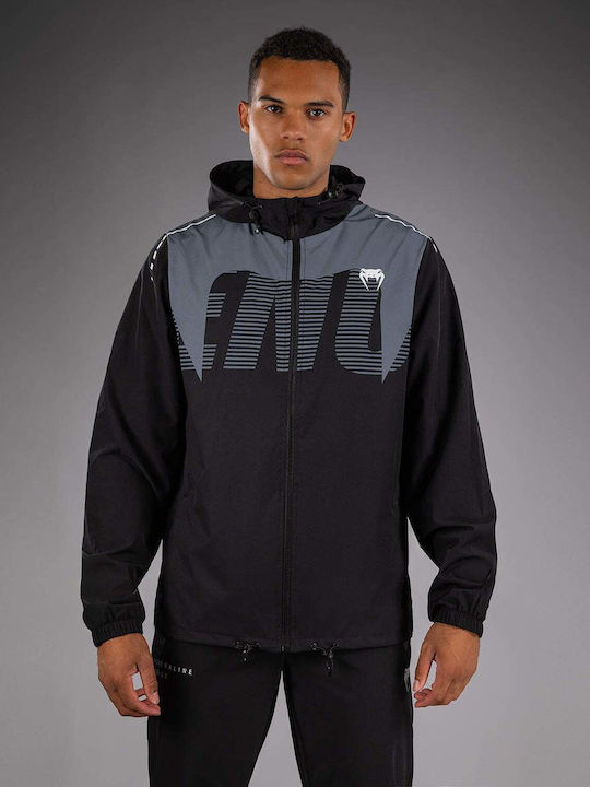 Sweatshirt with Hood Black/silver Grey