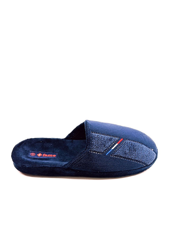 FAME Winterliche Herrenhausschuhe Blau
